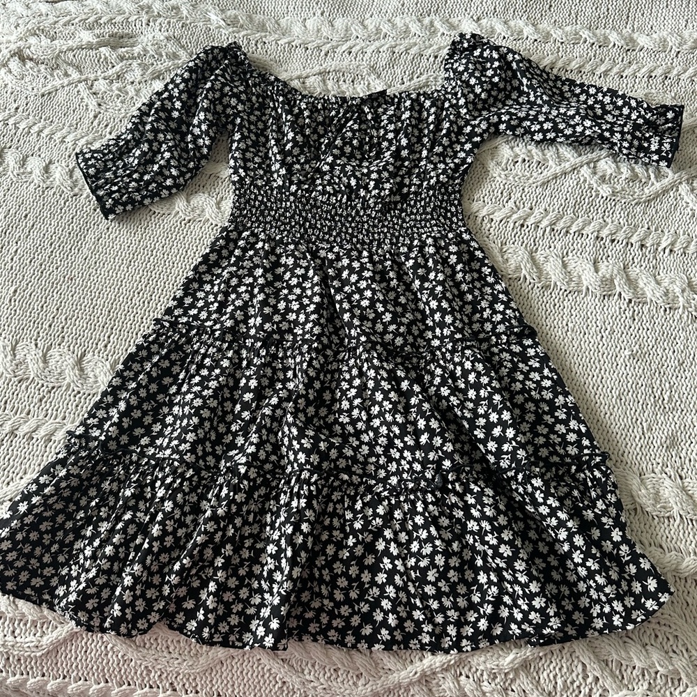 Black and white summer dress